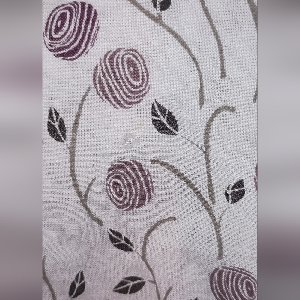 Ikea Majviva Purple White Floral Cotton duvet Cover size 81" By 81" - Picture 8 of 9